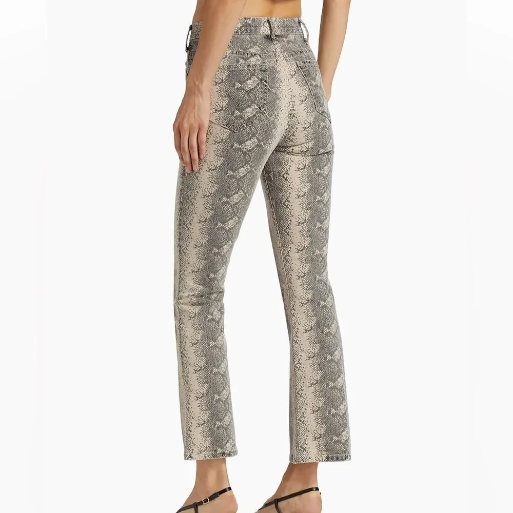 NWT Mother The Hustler Flood Snake Jeans $258